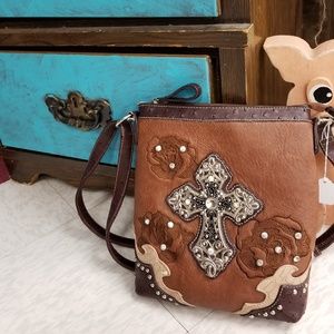 Cross body western bling purse